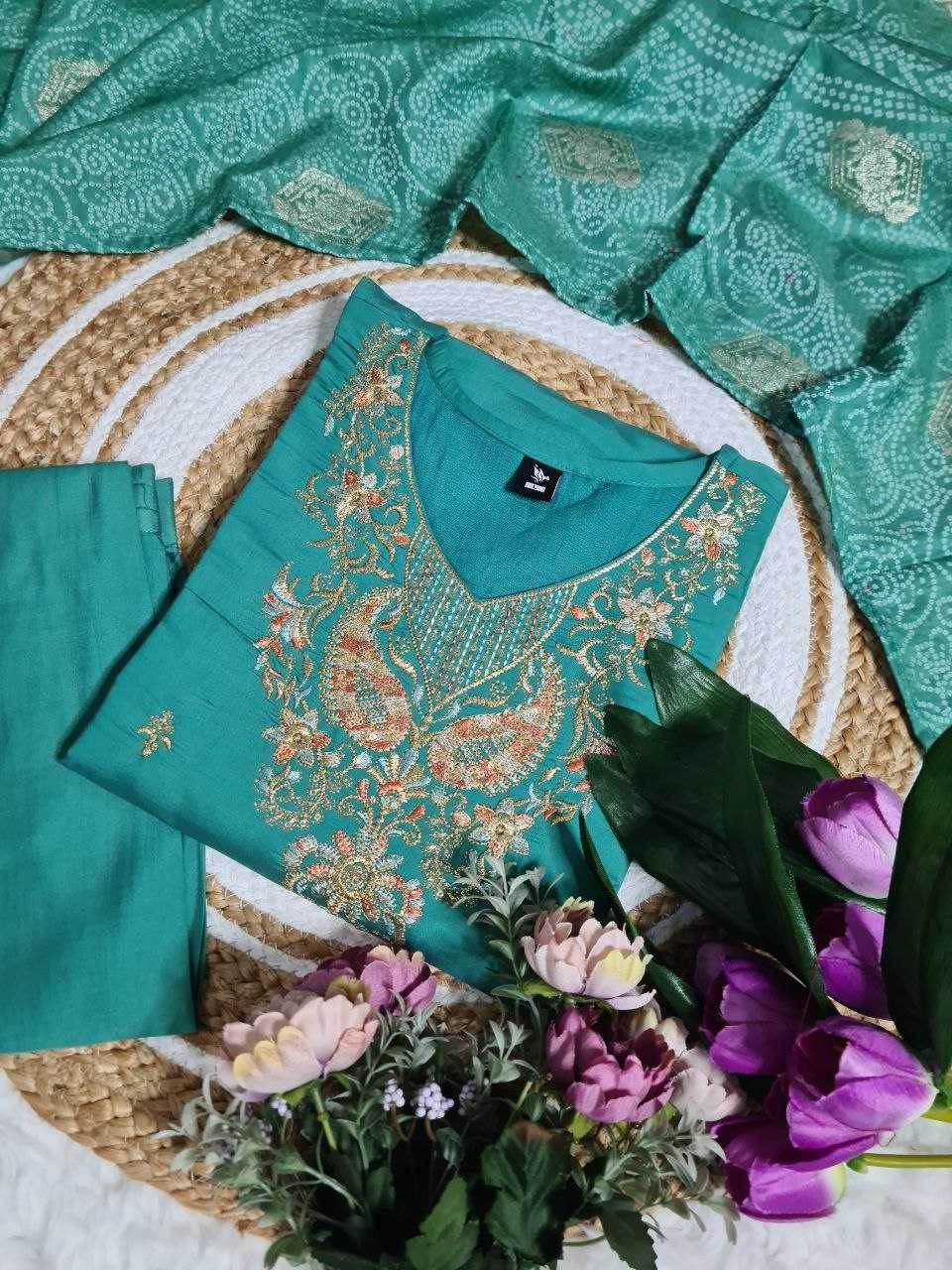 Viscose Casual Long Embroidered Kurti - MYLUXURY LANE ENTERPRISE